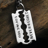 S925 Sterling Silver Retro Couple Blade Pendnat Thai Silver Creative Punk
