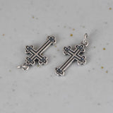 S925 Sterling Silver Retro Cross Pendant Woman Girl Thai Cartoon Necklace