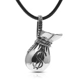 S925 Silver Retro Purse Wallet Pendant