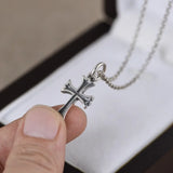 925 Silver Retro Cross Pendant For Men Women