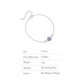 S925 Silver Devil's Eye Bracelet Micro Inlaid Zircon Party Jewelry