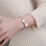 S925 Sterling Silver Retro Thai Silver Good Luck Bracelet