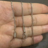 Sterling Silver Hemp Rope Necklace Vintage Thai Silver Chain Jewelry