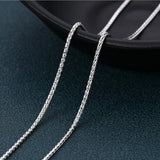 Sterling Silver Hemp Rope Necklace Vintage Thai Silver Chain Jewelry