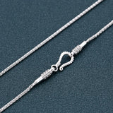 Sterling Silver Hemp Rope Necklace Vintage Thai Silver Chain Jewelry