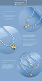 S925 Sterling Silver Letter Necklace Oval Chain Gift