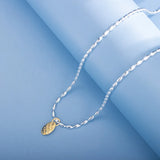 S925 Sterling Silver Letter Necklace Oval Chain Gift