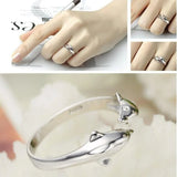 S925 Sterling Silver Dolphin Ring For Girls Jewelry