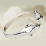 S925 Sterling Silver Dolphin Ring For Girls Jewelry