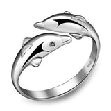 S925 Sterling Silver Dolphin Ring For Girls Jewelry