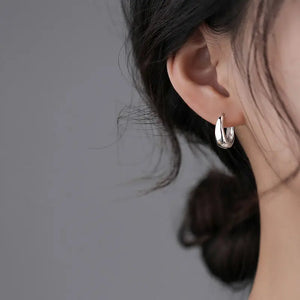 S925 Sterling Silver Ring Earrings Feminine Feel Earrings