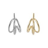 Geometric Layer S925 Sterling Silver Hoop Earrings