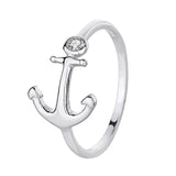 Sterling Silver Boat Anchor Ring Female Arrow
