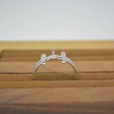 S925 Sterling Silver Ring Setting Microinlay Zircon Pearl DIY Accessories