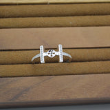 S925 Sterling Silver Ring Setting Microinlay Zircon Pearl DIY Accessories