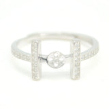 S925 Sterling Silver Ring Setting Microinlay Zircon Pearl DIY Accessories