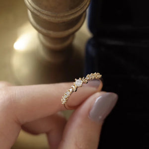 S925 Silver Ring Women CZ Jewelry Wedding Band 18k Plated Accessories