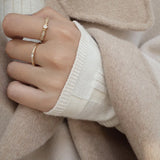 S925 Silver Ring Women CZ Jewelry Wedding Band 18k Plated Accessories