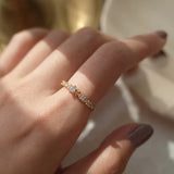 S925 Silver Ring Women CZ Jewelry Wedding Band 18k Plated Accessories