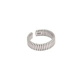 925 Silver Women's Rings Geometry Retro Adjustable Opening Jewelry