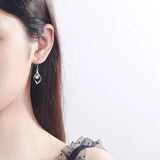 925 Silver Rotating Love Earrings Zircon Ear Jewelry