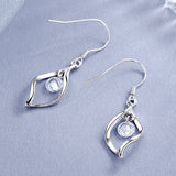 925 Silver Rotating Love Earrings Zircon Ear Jewelry