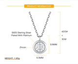 S925 Silver Cubic Zircon Necklaces Pendants for Women