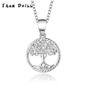 S925 Sterling Silver Tree Necklace Europe And US Simplicity Tree Of Life Pendant