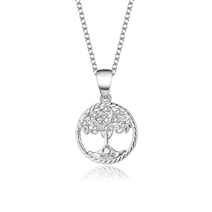 S925 Sterling Silver Tree Necklace Europe And US Simplicity Tree Of Life Pendant