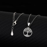 S925 Sterling Silver Tree Necklace Europe And US Simplicity Tree Of Life Pendant