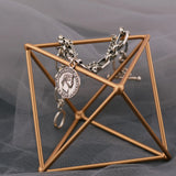 S925 Round Thai Silver Bracelet for Women, Thick Chain, Does Not Fade