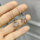 S925 Sterling Silver Ruyi Safe Lock Bell Women's Necklace