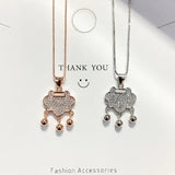 S925 Sterling Silver Ruyi Safe Lock Bell Women's Necklace