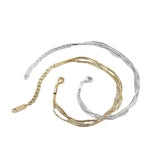 S925 Sterling Silver Satin Necklace Retro Light Multi-layer Bracelet