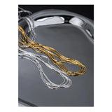 S925 Sterling Silver Satin Necklace Multi-layer Clavicle Chain