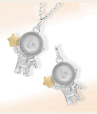 S925 Silver Semi Mount Pendant Setting Base for Pearls or Gems