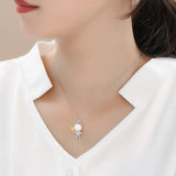 S925 Silver Semi Mount Pendant Setting Base for Pearls or Gems