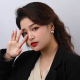 S925 Silver Chandelier Stud Earrings Geometric Women Accessories