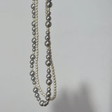 S925 Sterling Silver Shijia Pearl Necklace Women's Versatile Collar Chain