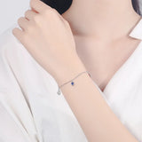 S925 Silver Heart Peach Charm Zircon Bracelet Fine Jewelry
