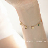 S925 Sterling Silver Small Coin Element Bracelet Female