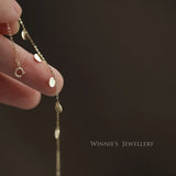S925 Sterling Silver Small Coin Element Bracelet Female