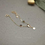 S925 Sterling Silver Small Coin Element Bracelet Female
