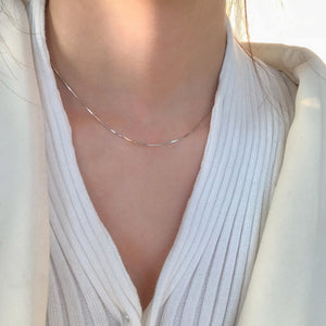 S925 Snake Bone Chain Necklace Women Sterling Silver Light Temperament Jewelry