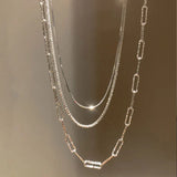 S925 Snake Bone Chain Necklace Women Sterling Silver Light Temperament Jewelry