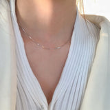 S925 Snake Bone Chain Necklace Women Sterling Silver Light Temperament Jewelry