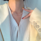 S925 Snake Bone Chain Necklace Women Sterling Silver Light Temperament Jewelry