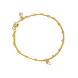 925 Silver Crystal Pearl Women's Bracelet Anniversary Gift