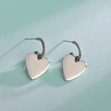 S925 Sterling Silver Cold Wind Love Earrings Female