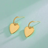 S925 Sterling Silver Cold Wind Love Earrings Female